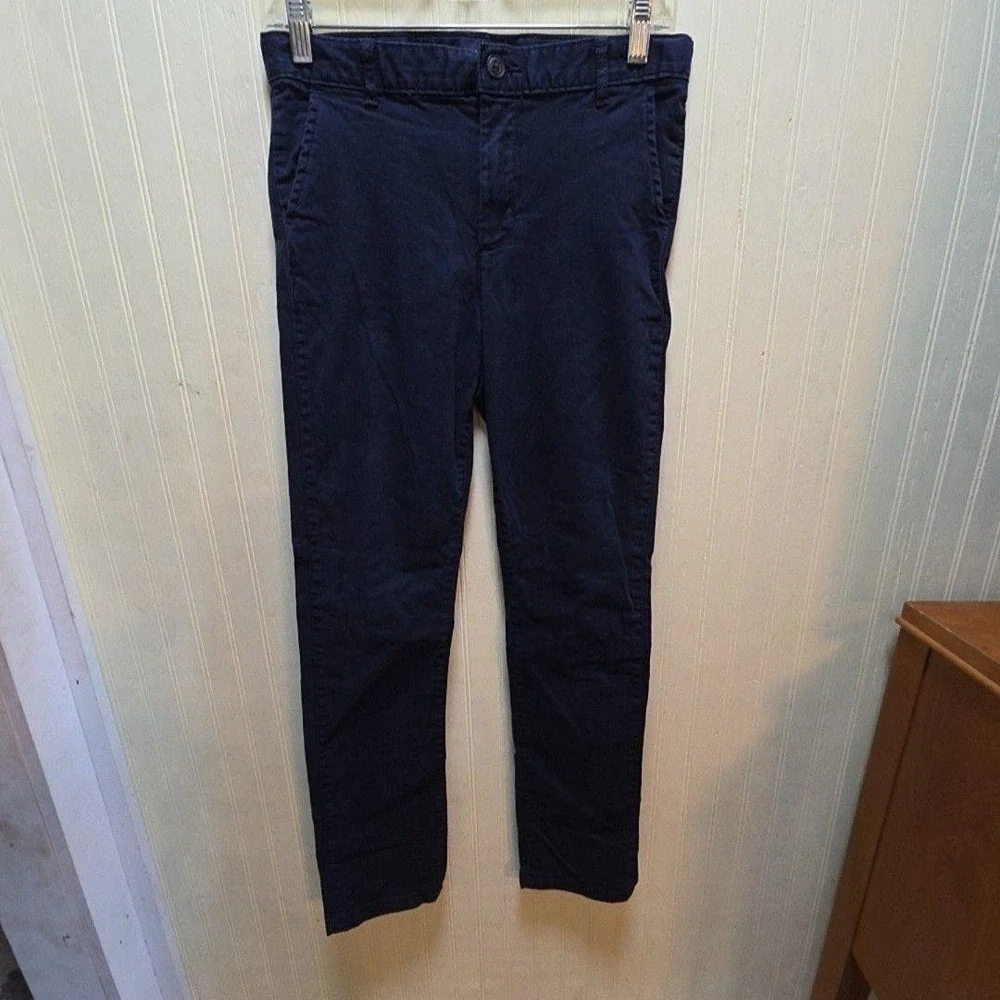 The Children's Place Pants Boys 14 Blue Chino Twill Zip Stretch Casual School